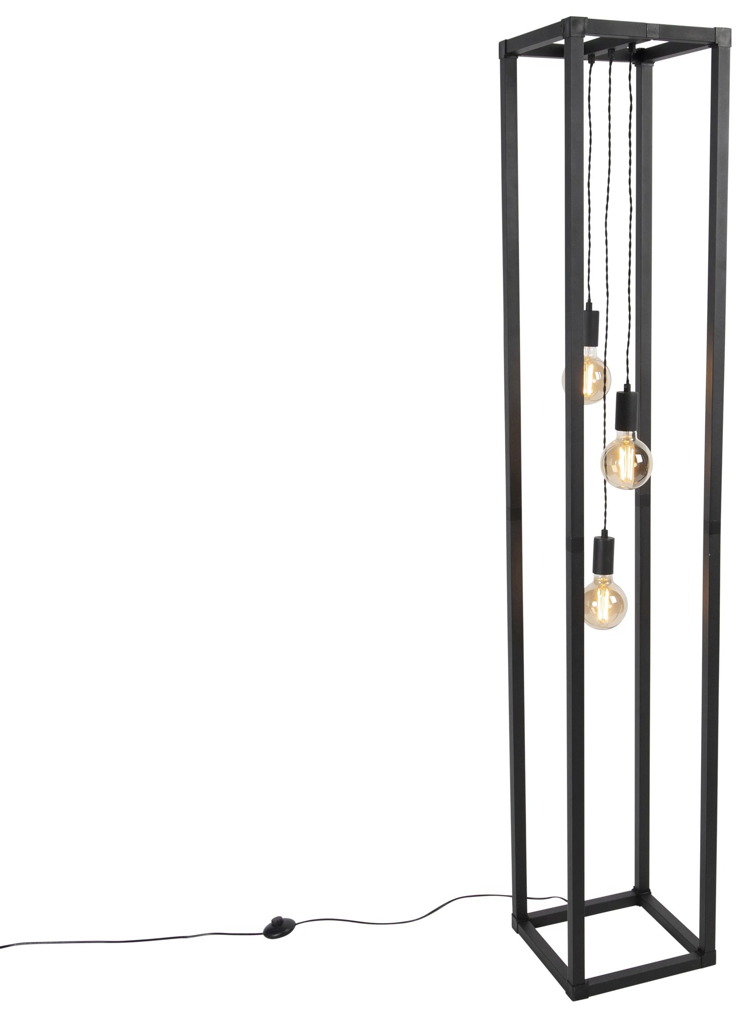 Inteligentná stojaca lampa čierna 3-svetlá vrátane Wifi G95 - Big Cage