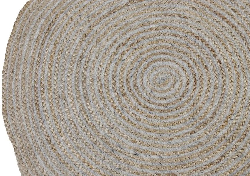 Prírodne hnedý jutový guľatý koberec Irbi - Ø 120 cm