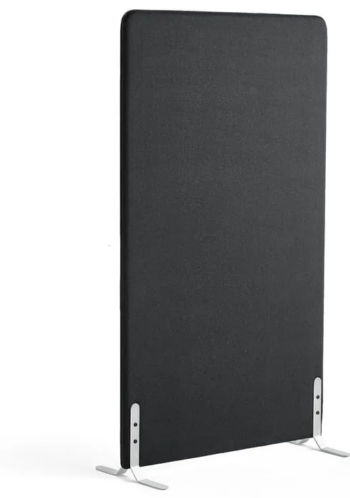 Paraván ZONE, 1700x1000x46 mm, látka Rivet, biele nožičky, antracit