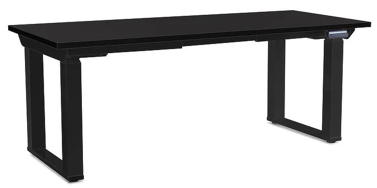 Výškovo nastaviteľný stôl OfficeTech Strong 180 x 80 cm, čierna podnož, čierna