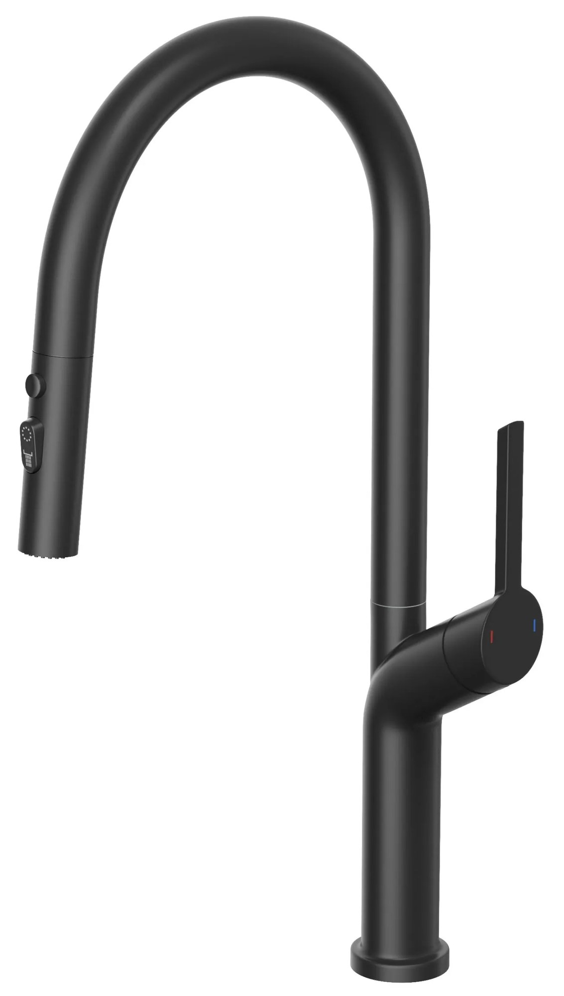 Gamma Round, vysoká drezová batéria h-559, čierna matná, GMA-BRDP-BK