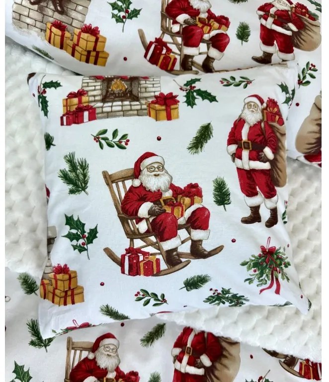 INTERMEDIC SK Bavlnená obliečka 40x40 cm Santa Claus – zapínanie na zips