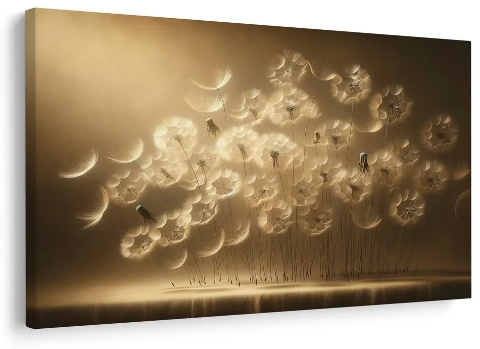 Obraz púpavy v zlatom svetle Obraz púpavy v zlatom svetle