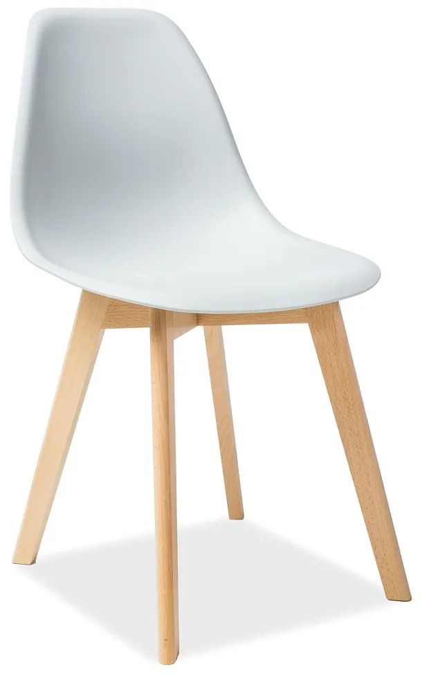 Jedálenská stolička Moris, sivá / buk