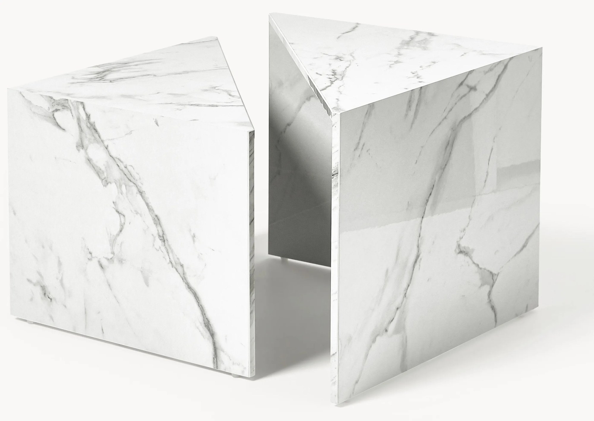 Súprava konferenčných stolíkov's mramorovým vzhľadom Vilma, 2 ks