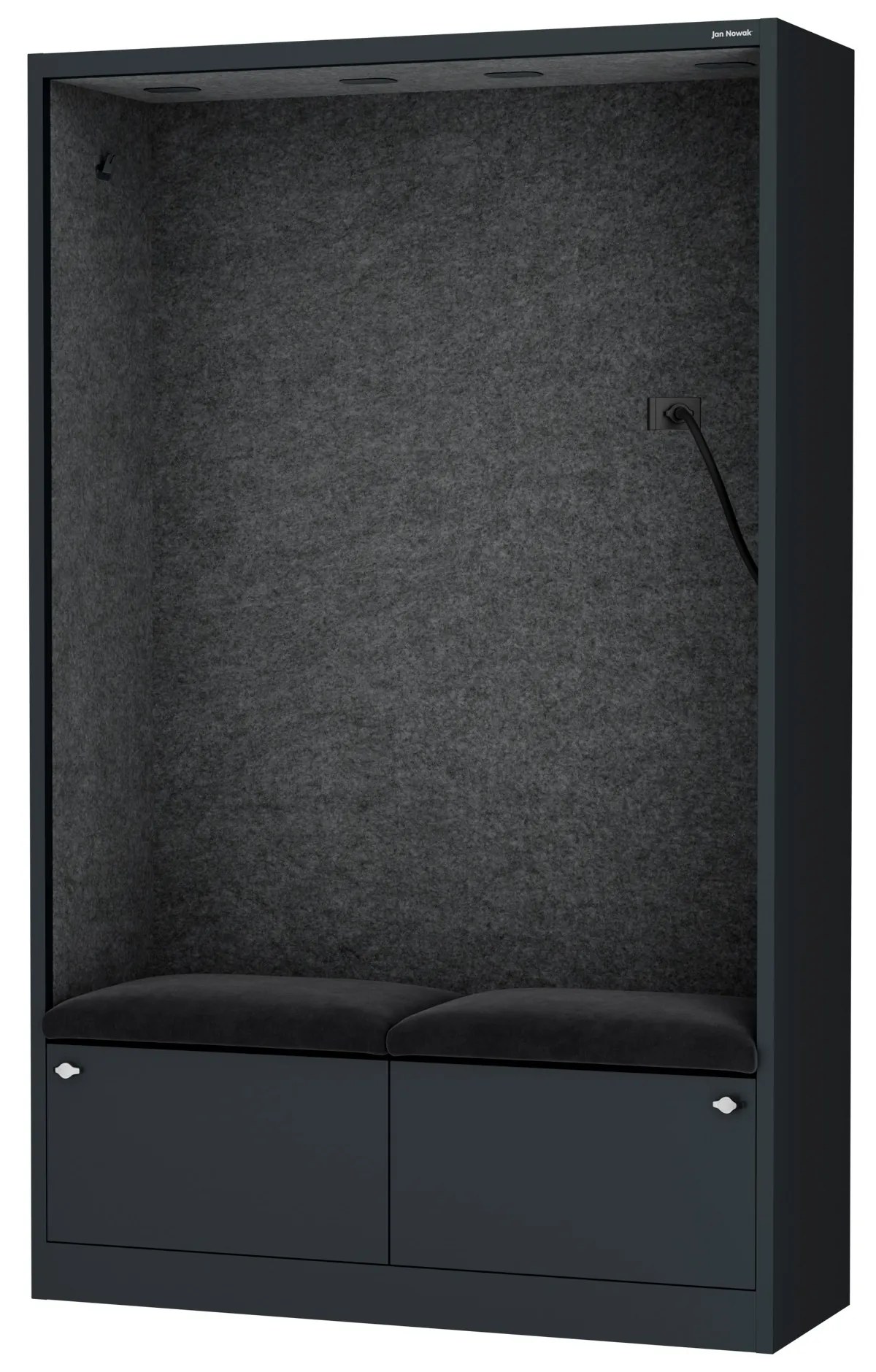 Sally 1150mm korpus Antracytowy - siedzisko Ciemnoszary