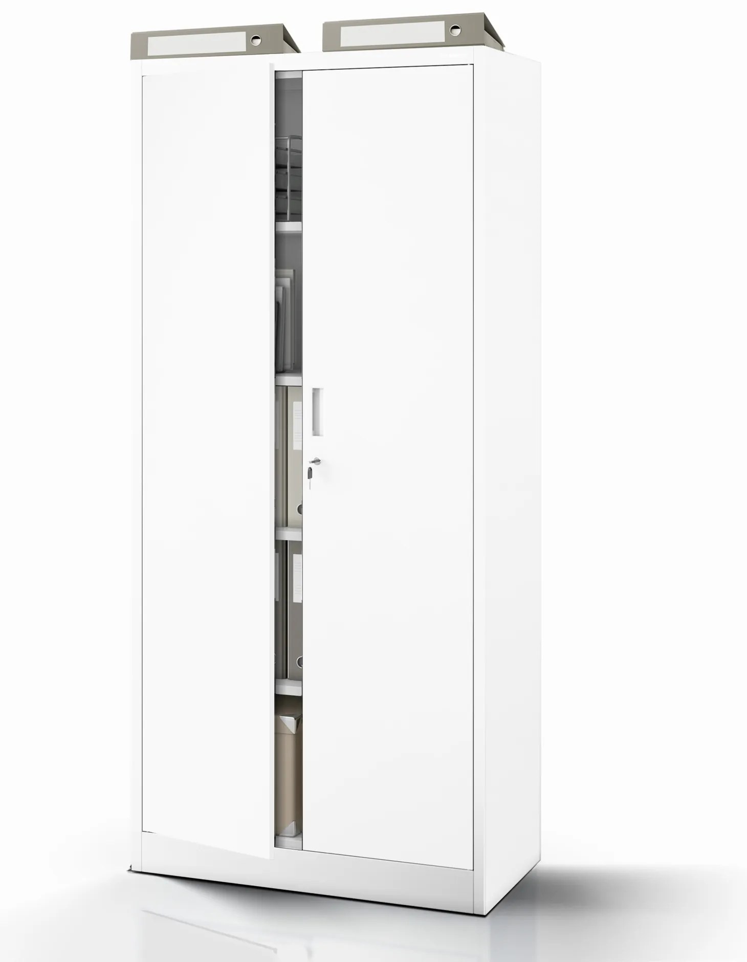 Kovová šatníková skriňa do šatní a chodieb JAN Compact 1750 x 800 x 400 mm, biela