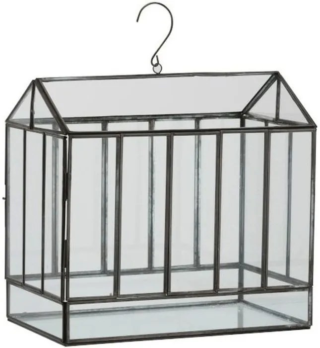 Čierny závesný domáci skleník - 34 * 20 * 40 cm