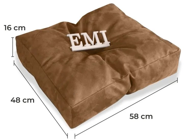 Vankúš na záhradné sedenie hnedý EMI