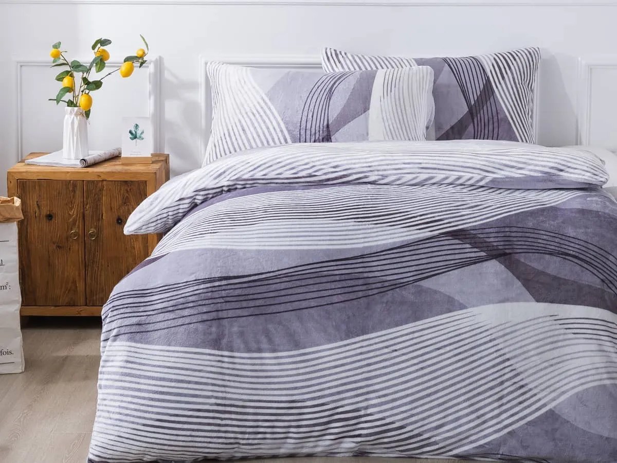 XPOSE® Francúzske mikroplyšové obliečky AGNES Exclusive - sivé