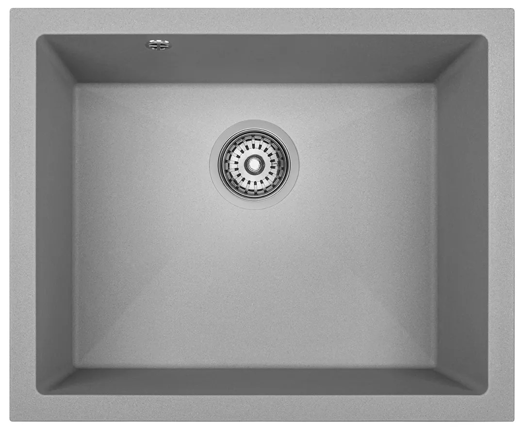 Laveo Ibiza, 1-komorový granitový drez 560x460x220 mm, šedá, LAV-SBI_510U