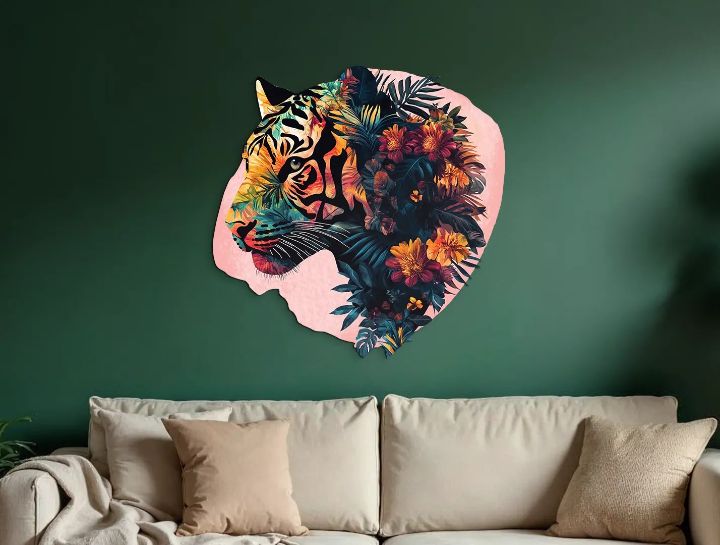 drevko | Dekorácia Nežný tiger 45 x 45 cm