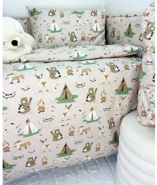 INTERMEDIC SK Posteľná obliečka do postieľky Indiáni 90x130/45x65cm