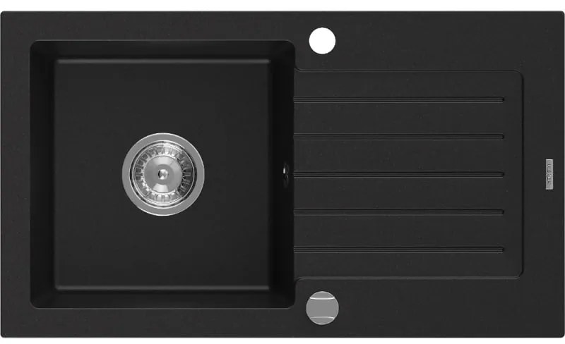 Mexen Pablo - drez granitový 75,2x43,6cm, 1-komorový, čierna, 6510751010-77
