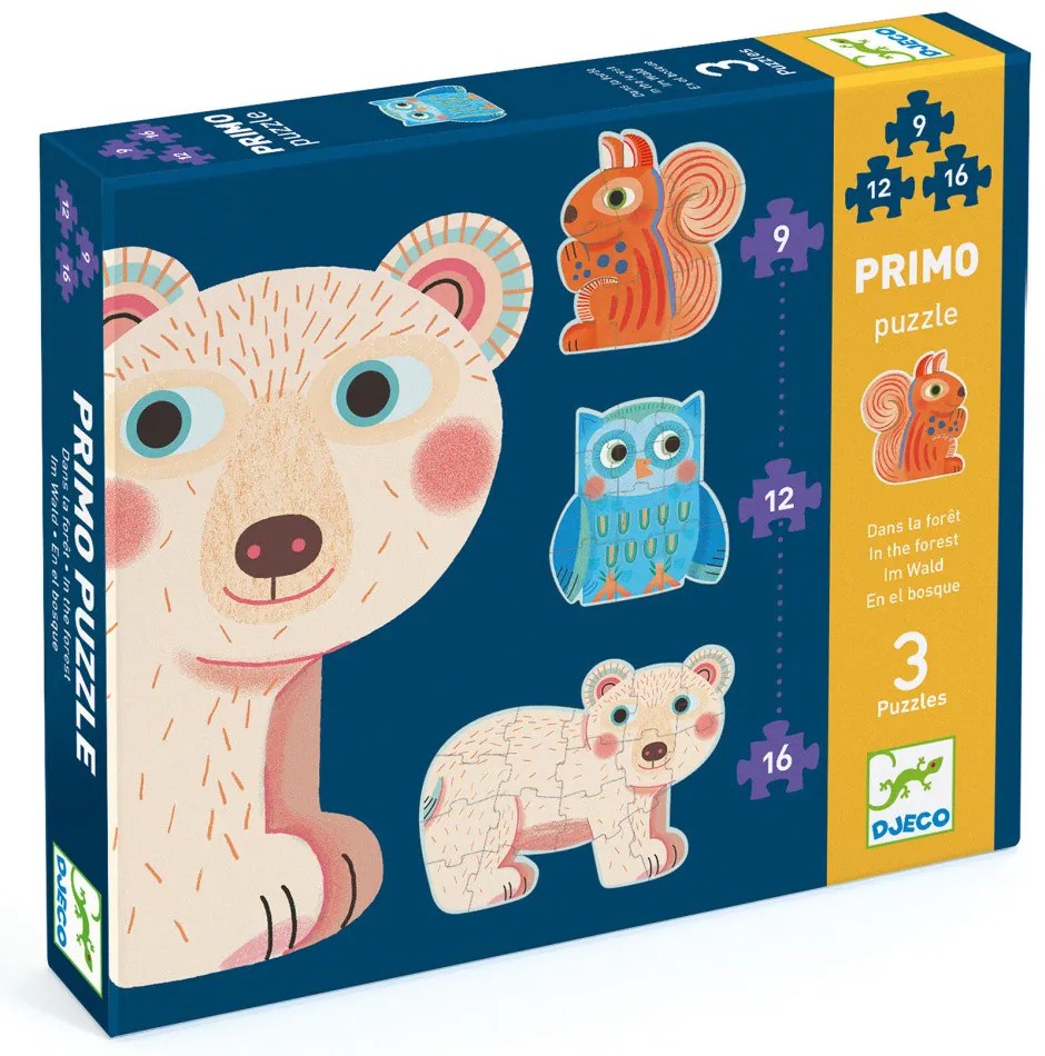 Prvé puzzle – V lese – 9, 12, 16 ks