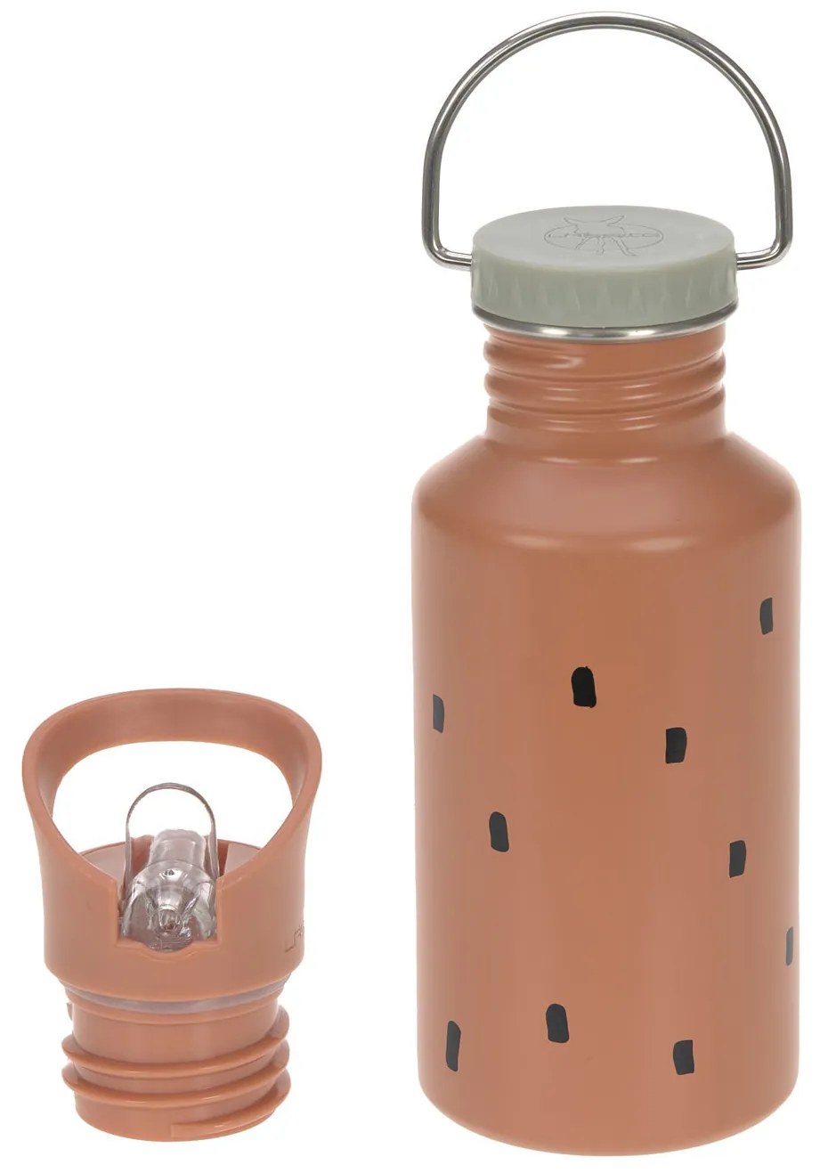 Antikorová fľaša na pitie - Happy Prints caramel