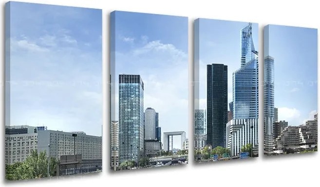 Obraz na stenu 4 dielny MESTO ME112E41 - 120x60 cm