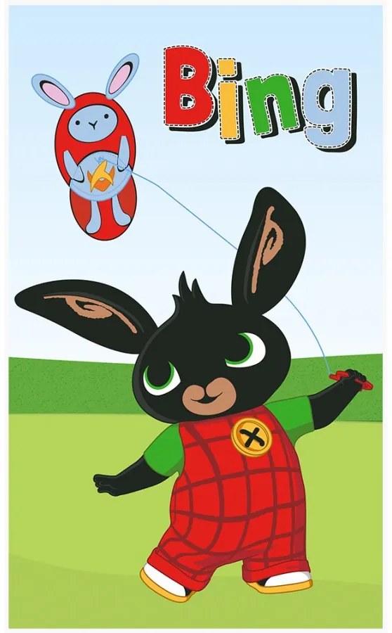 Detský uterák Zajačik Bing - motív Púšťanie draka - 100% bavlna - 30 x 50 cm