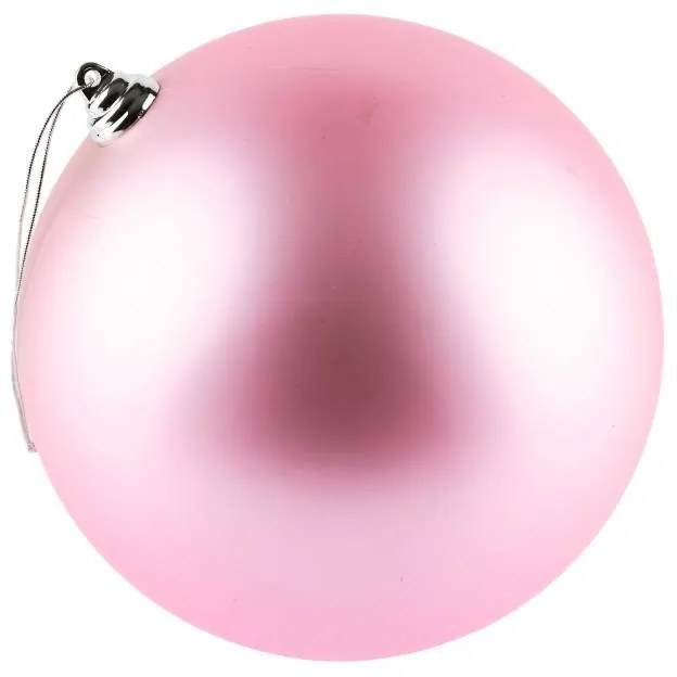 DECOLED Plastová guľa, 30 cm, jemne ružová, matná