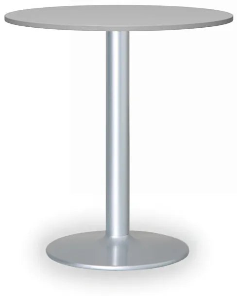 Konferenčný stolík FILIP II, priemer 800 mm, sivá podnož, doska sivá