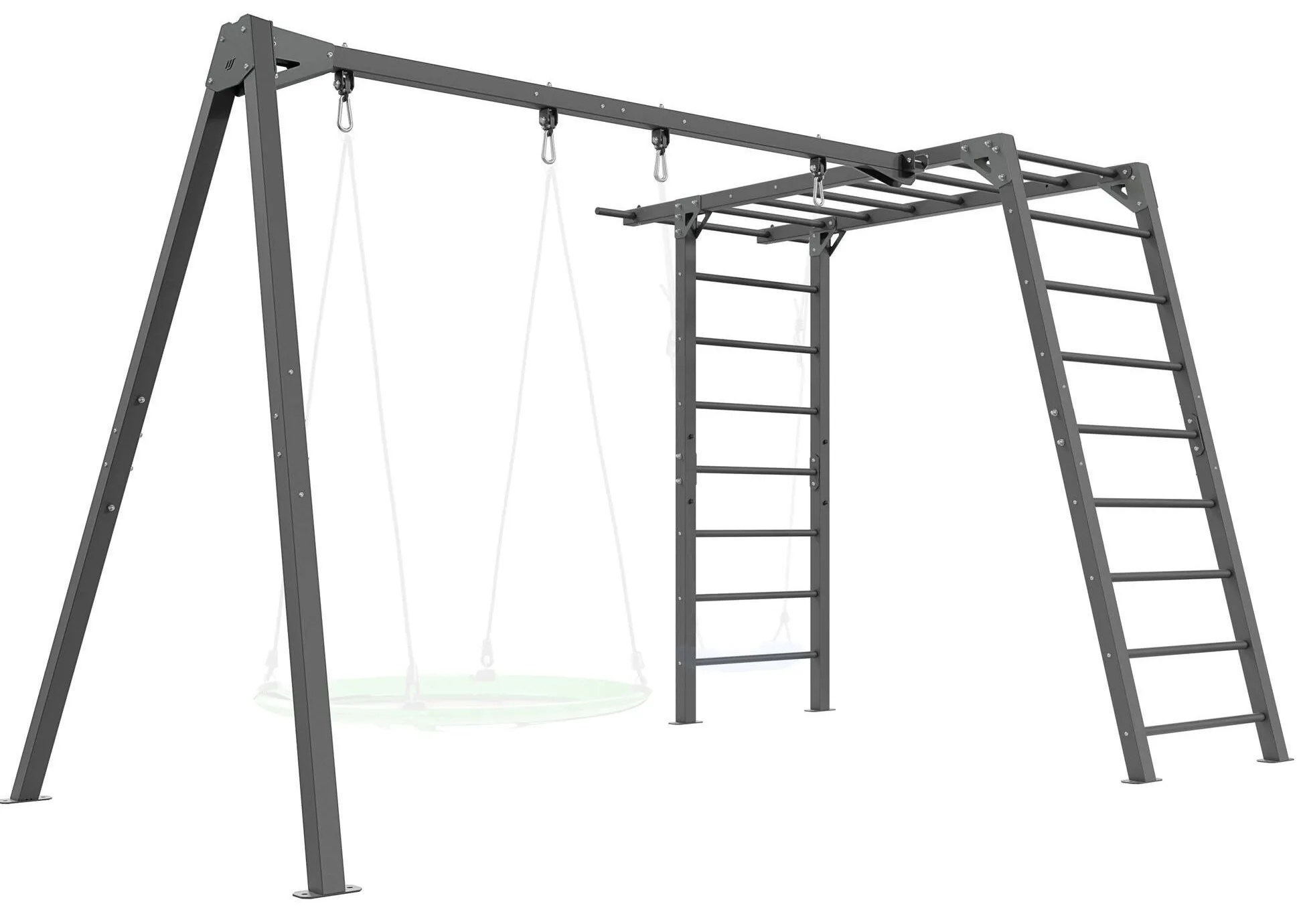 Marbo Sport Oceľová konštrukcia na záhradné hojdačky s preliezačkou / rebrinami MARBO MO-Z7