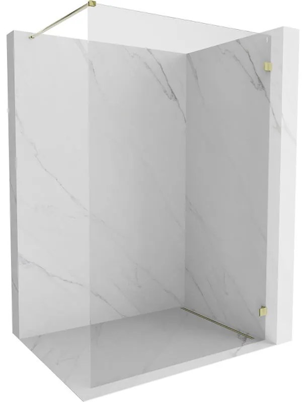 Mexen Lunar sprchová stena pravá 60 x 200 cm, 8mm číre sklo, zlatá lesklá, 830-060-000-50-00-P