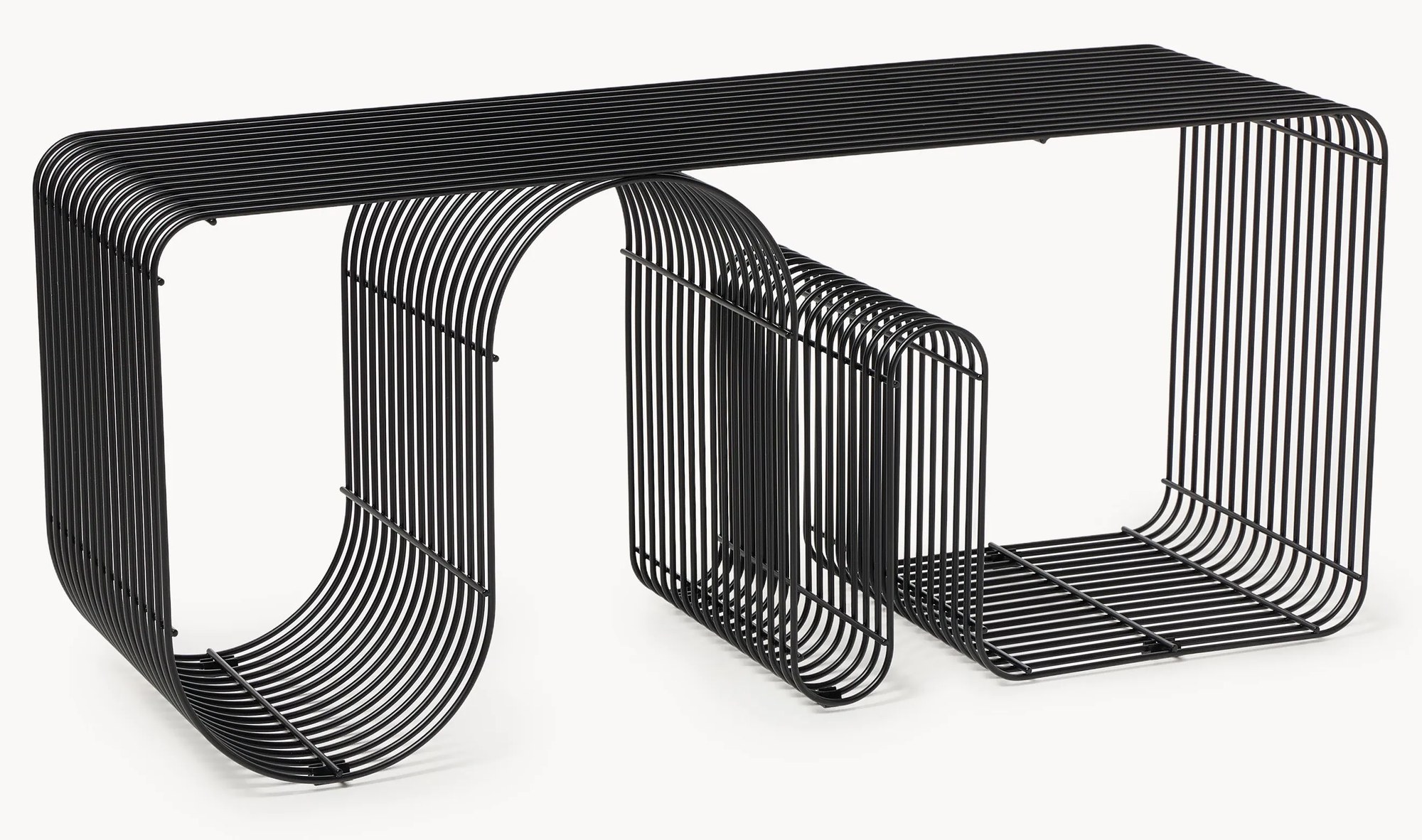 Kovová lavica Curva