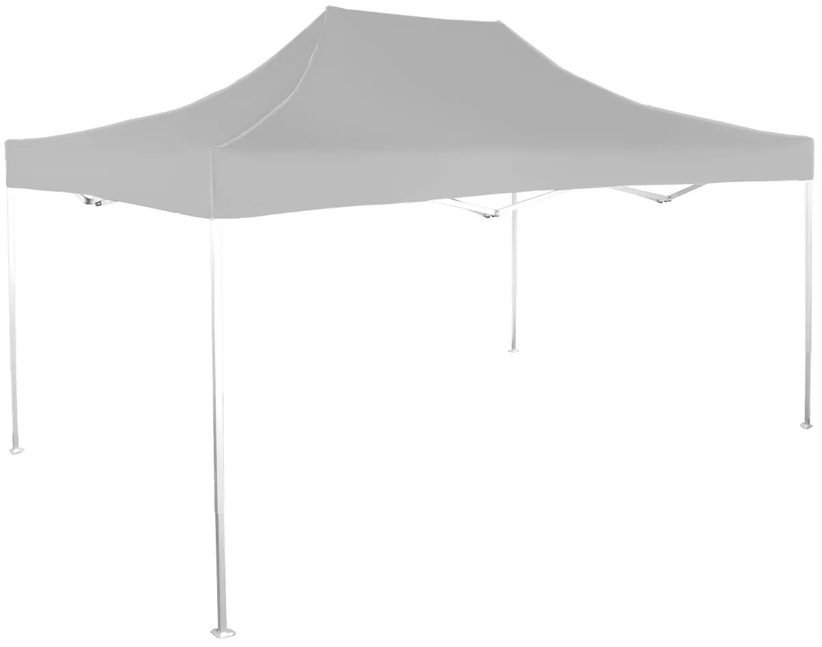 Rýchlorozkladací nožnicový stan 3x4,5m – hliníkový, Bez bočných plachiet, Sivá / antracitová