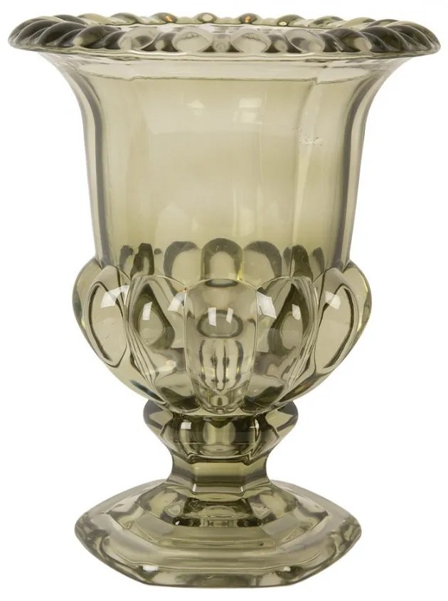 Zelená sklenená váza - Ø 18*22 cm