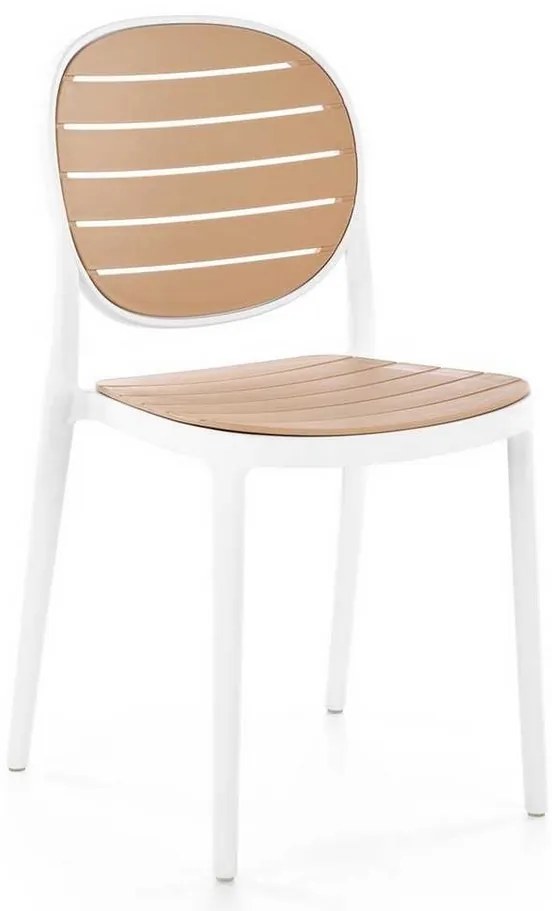 Jedálenská stolička Josie, hnedá / biela