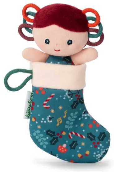 Lilliputiens - vianočný škriatok s modrou pančuchou