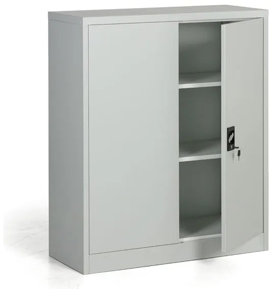 Kovová spisová skriňa, demontovaná, 2 police, 950 x 1150 x 400 mm, sivá