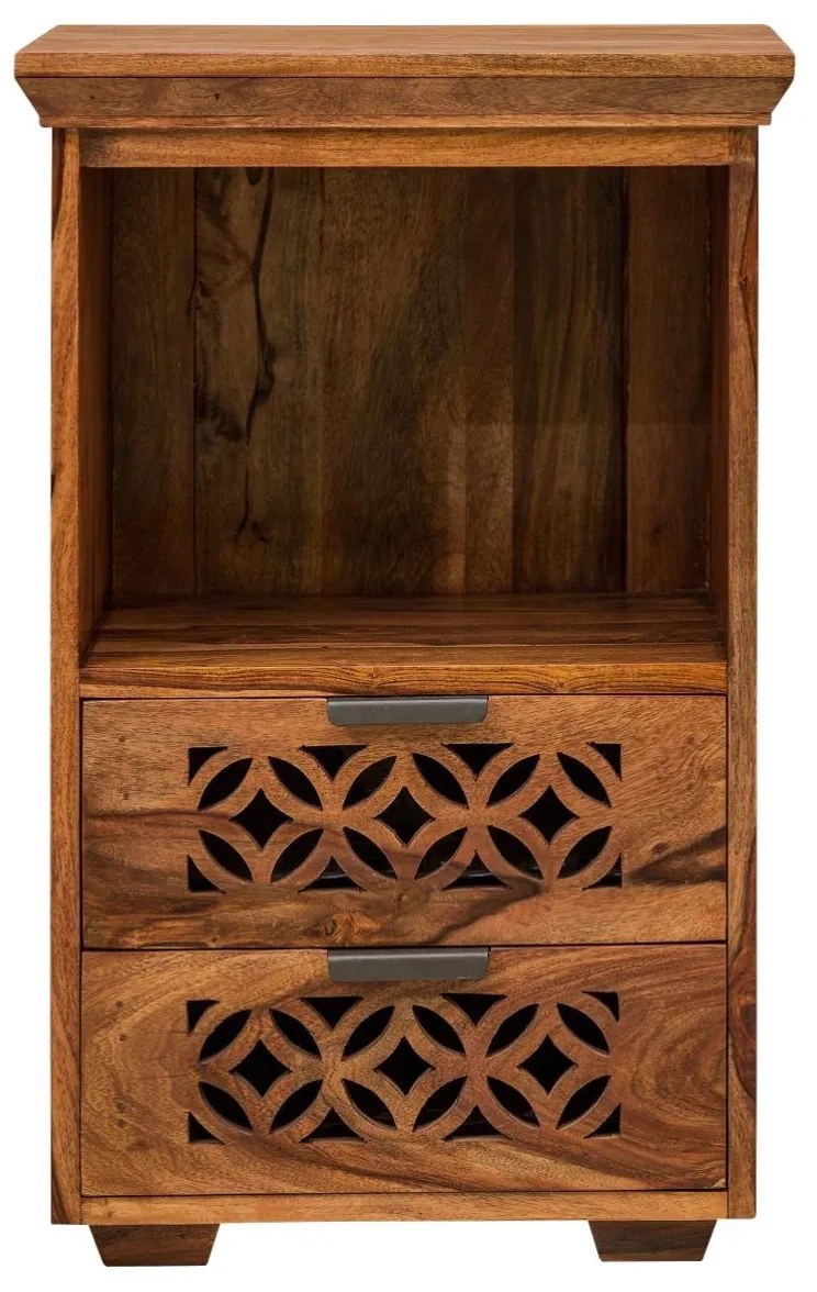 furniture-nabytek.cz - Rustikálny nočný stolík z dreva palisander 45x60x40