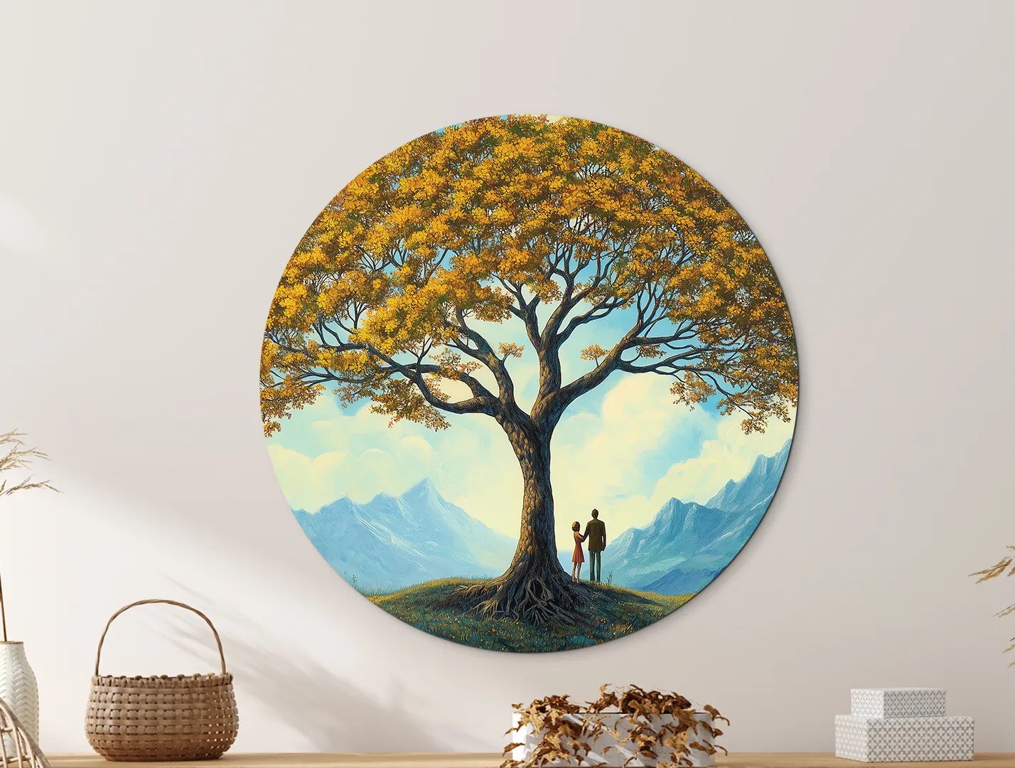 drevko | Okrúhly Strom života Odkaz 45 x 45 cm