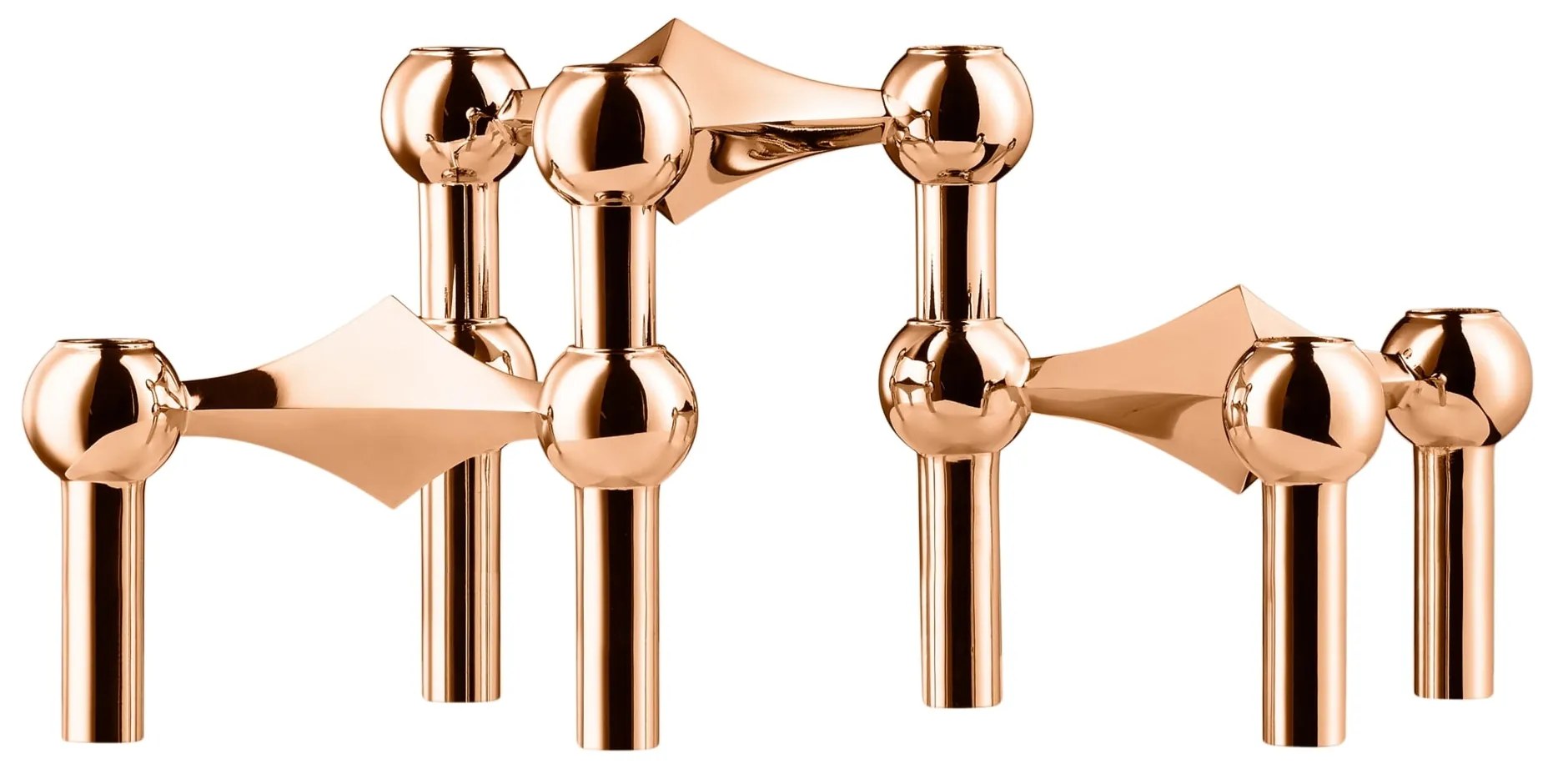 Stoff Nagel Dizajnový svietnik STOFF Nagel Rose Gold – set 3 ks