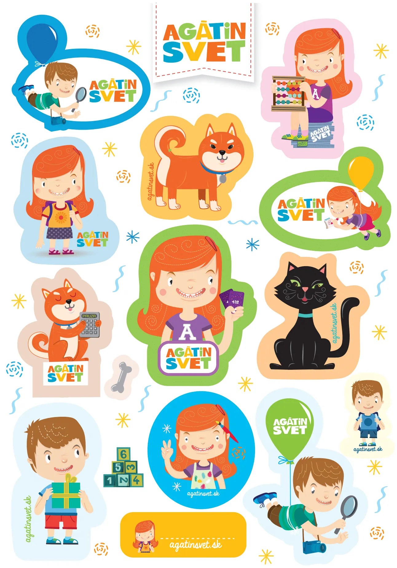 Samolepky Agáty a Mateja A5