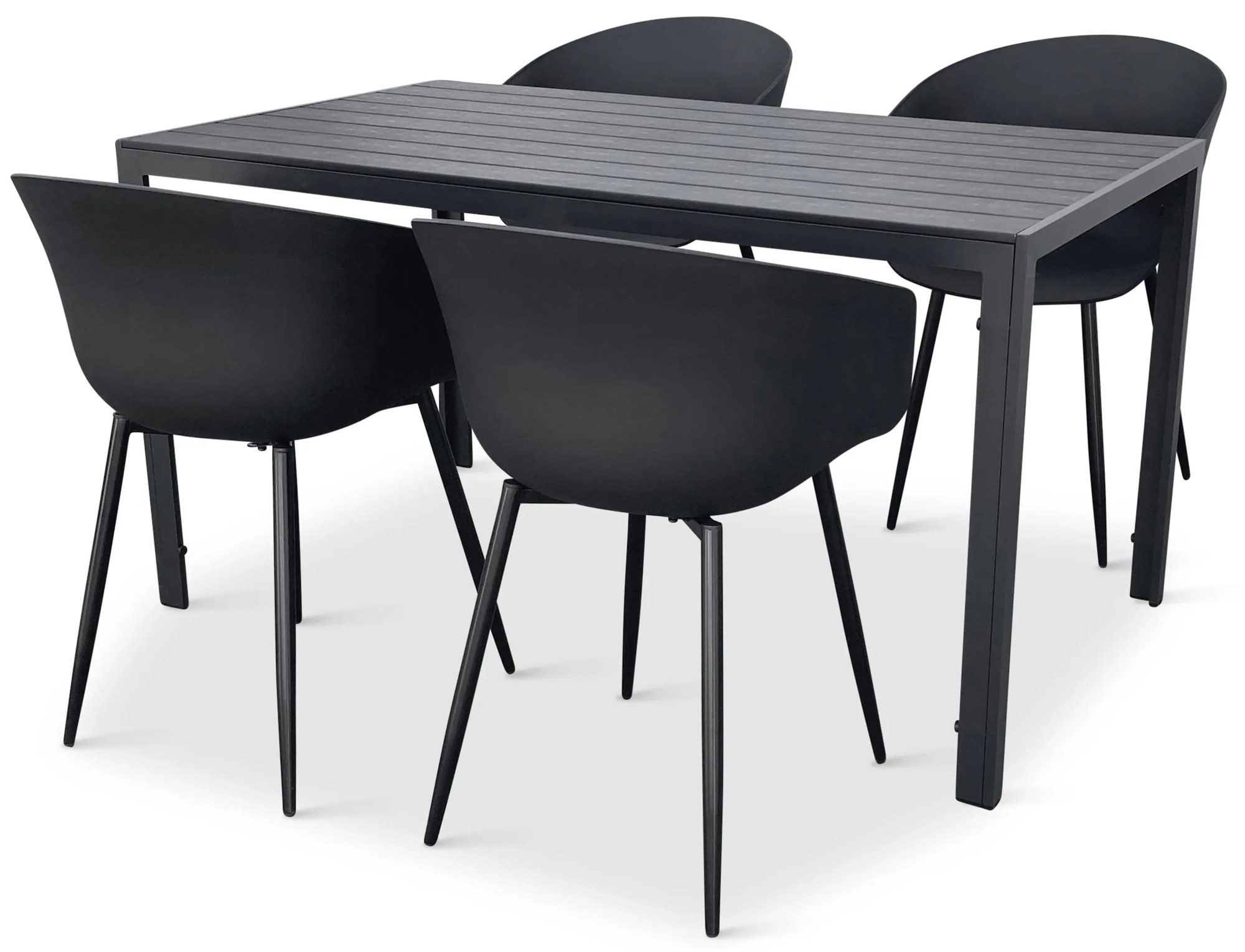 Záhradný jedálenský set Viking L + 4x stolička Rikke