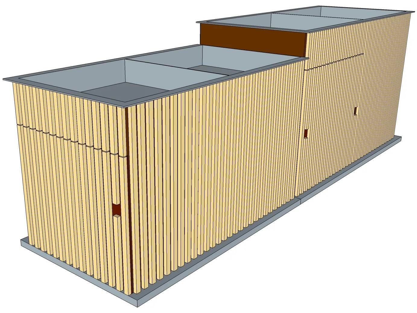Cyklobox de Luxe 3 – 4 bicykle s veľkým úložiskom (1,1 x 4,3 m)