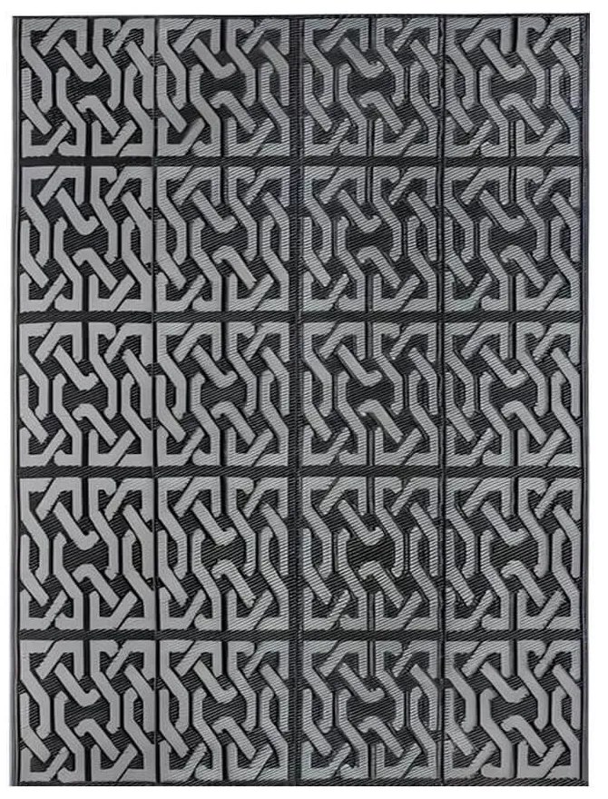 Vonkajší koberec, obojstranný, 180 x 120 cm, sivý