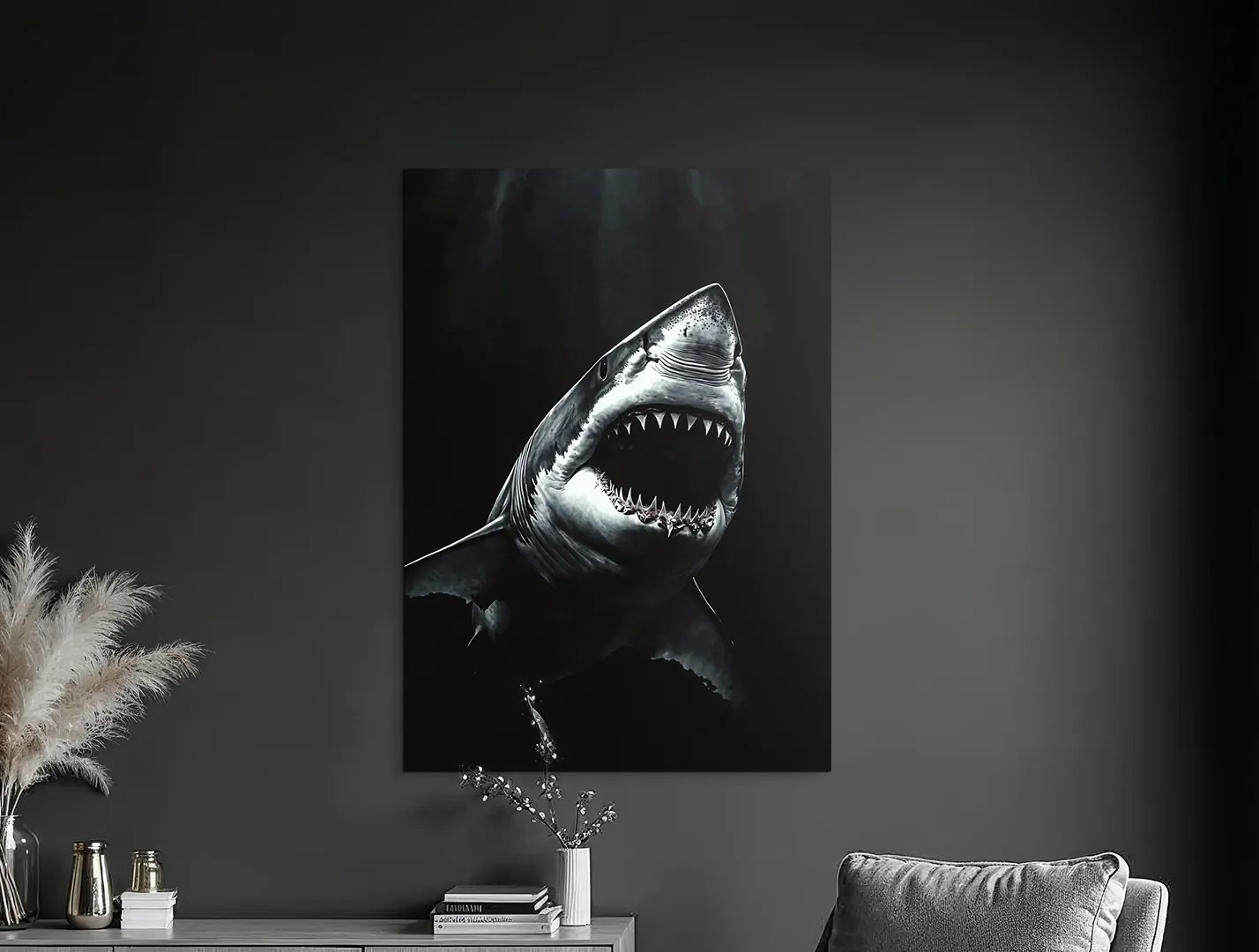 drevko | Čiernobiely obraz Čeľuste oceánu