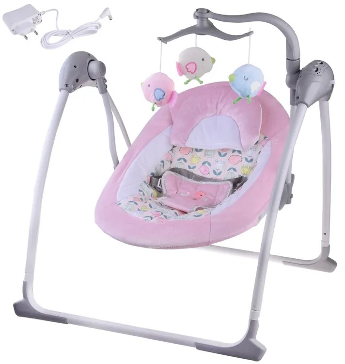 Elektrické hojdacie kreslo s uspávankami a zvukmi prírody ZA4693