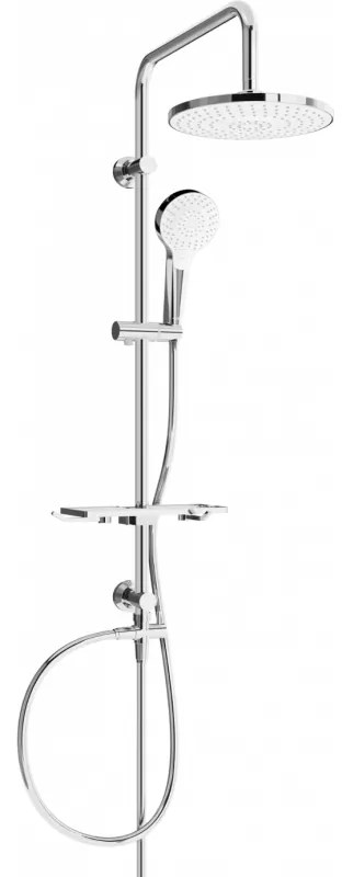 Mexen sprchový set T05 s hornou hlavicou 22,5cm, chróm/biela, 798050593-00