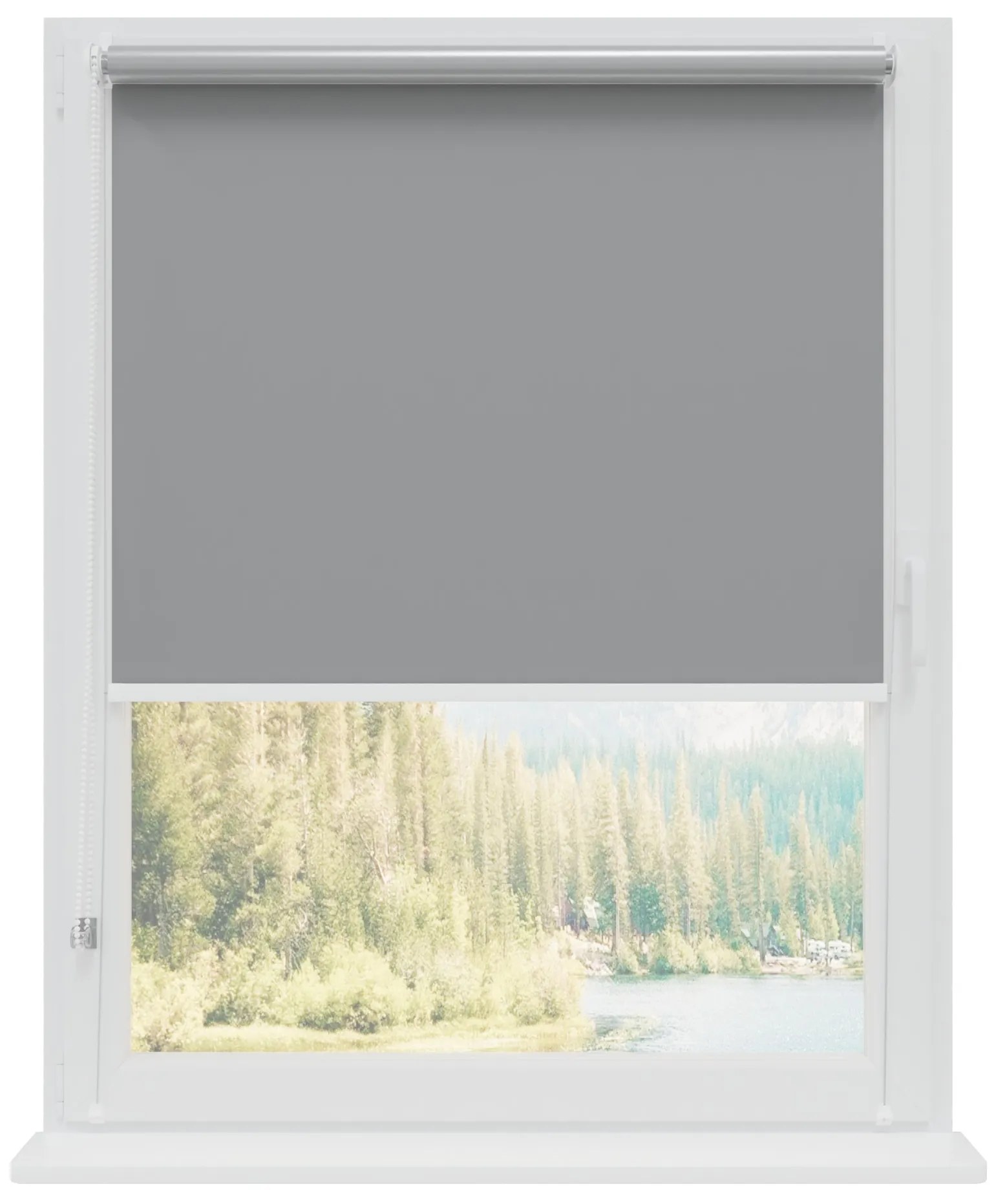 Dekodum Neinvazívna termoizolačná roleta Grey Silver Šírka (cm): 30, Dĺžka (cm): 150, Farba mechanismu: Biela
