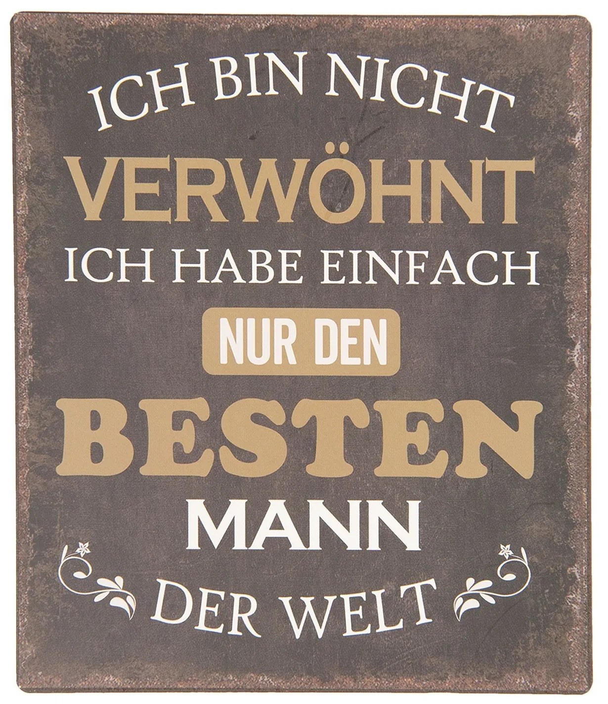 Nástenná kovová ceduľa Besten Mann - 13 * 15 cm