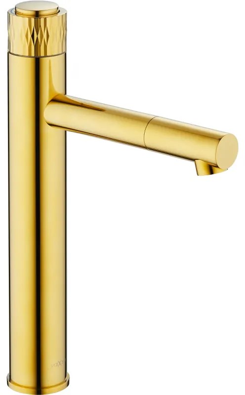 Mexen Diamond, vysoká umývadlová batéria h-292, zlatá lesklá, 71510-50