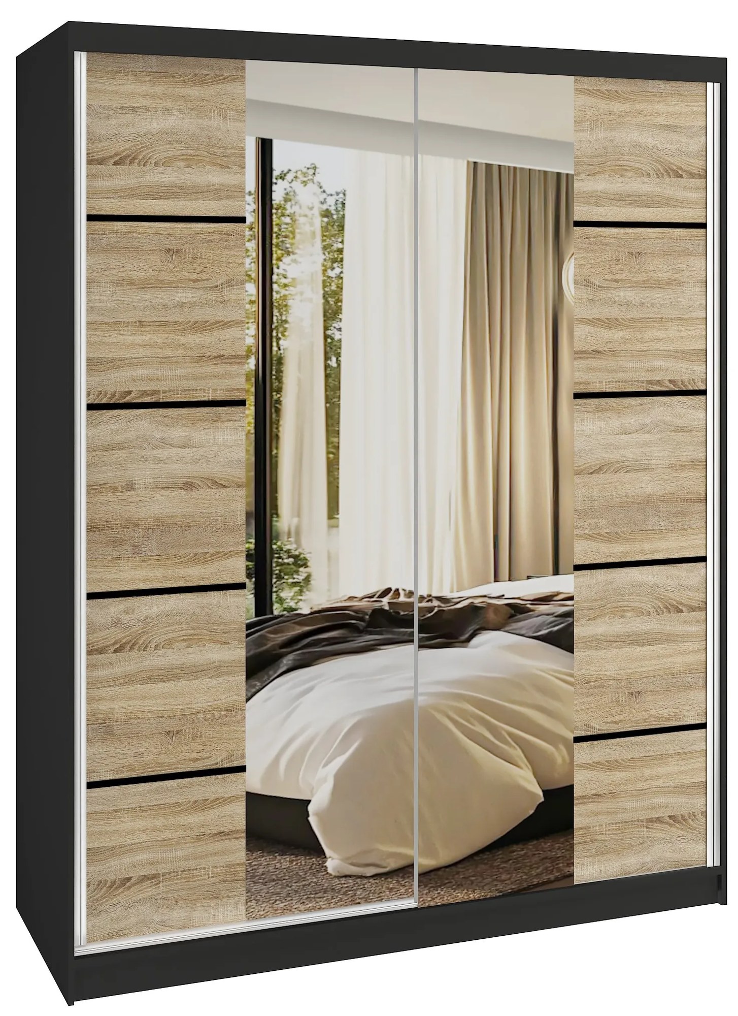 Šatníková skriňa SERENITY 133 cm dub sonoma mat ME SERENITY SZP6/0/B/DS/0/HIAL