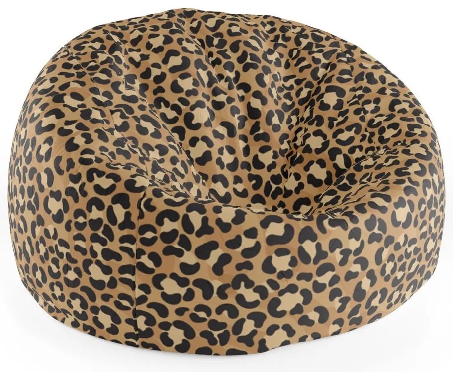 Sedací vak Cocoon gepardí vzor, žltá / čierna