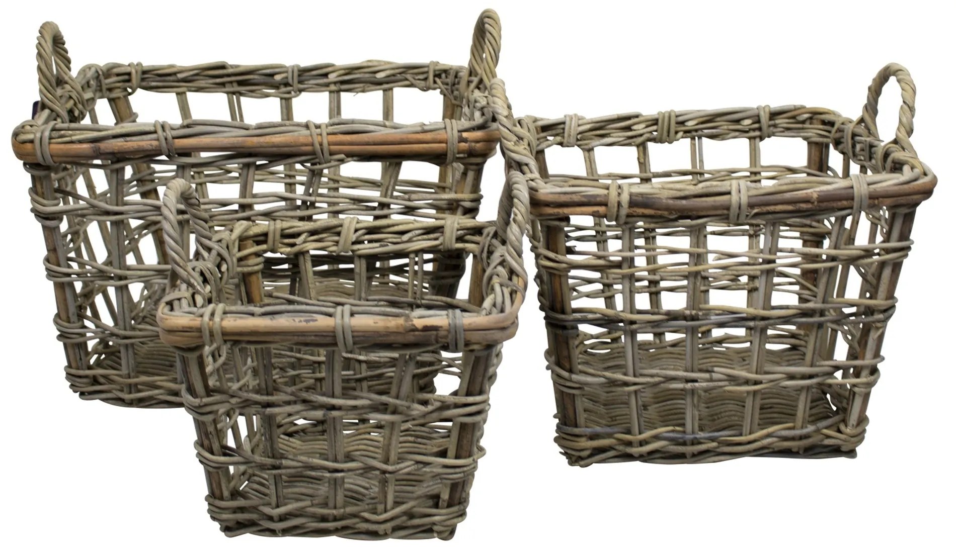 Ratanový koš čtvercový sada 3 - 50*50*35cm Ratanový koš čtvercový sada 3 - 50*50*35cm
