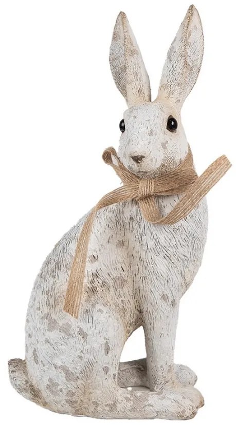 Decorative Figurine Rabbit 14x10x26 Cm Grey Plastic - 14*10*26 cm