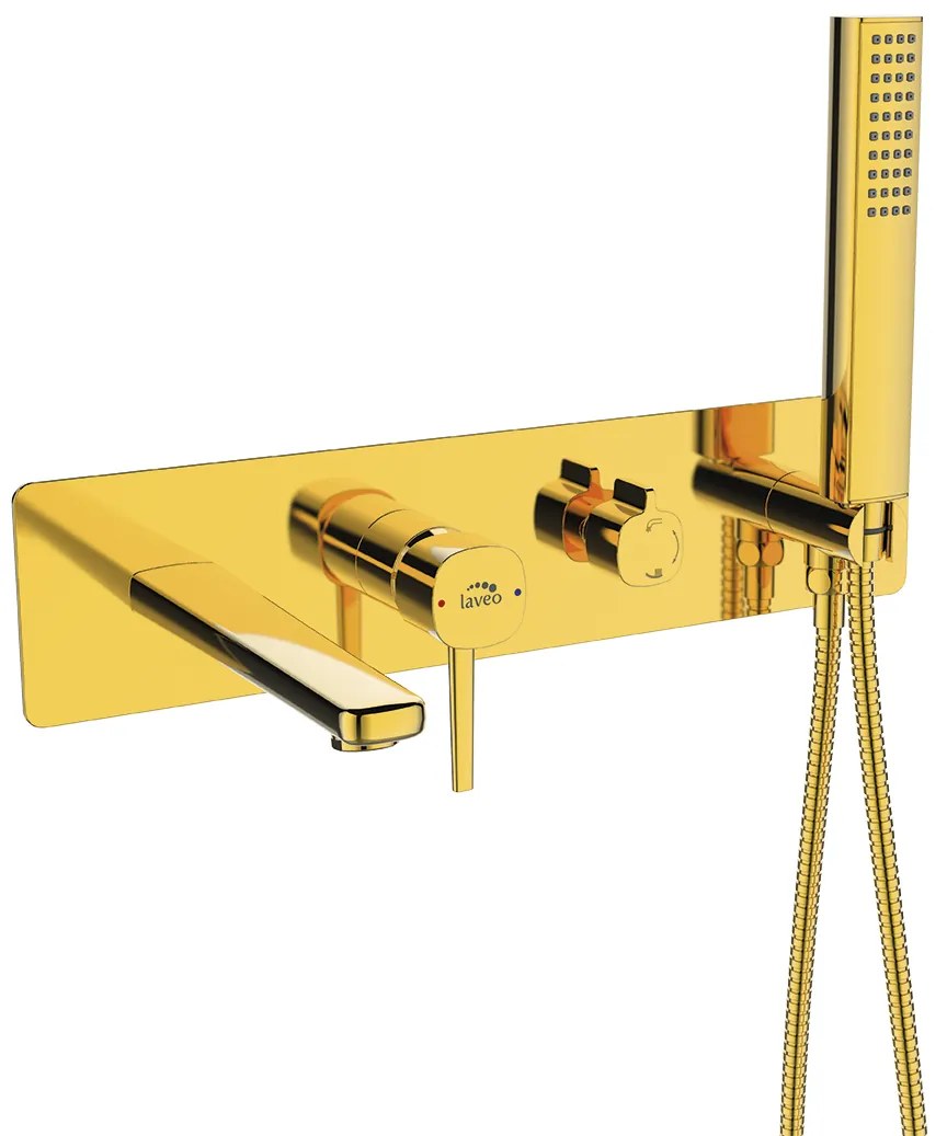 Laveo Pola, vaňová batéria pod omietku s i-BOX inštalačným systémom, zlatá lesklá, LAV-BAP_G11P